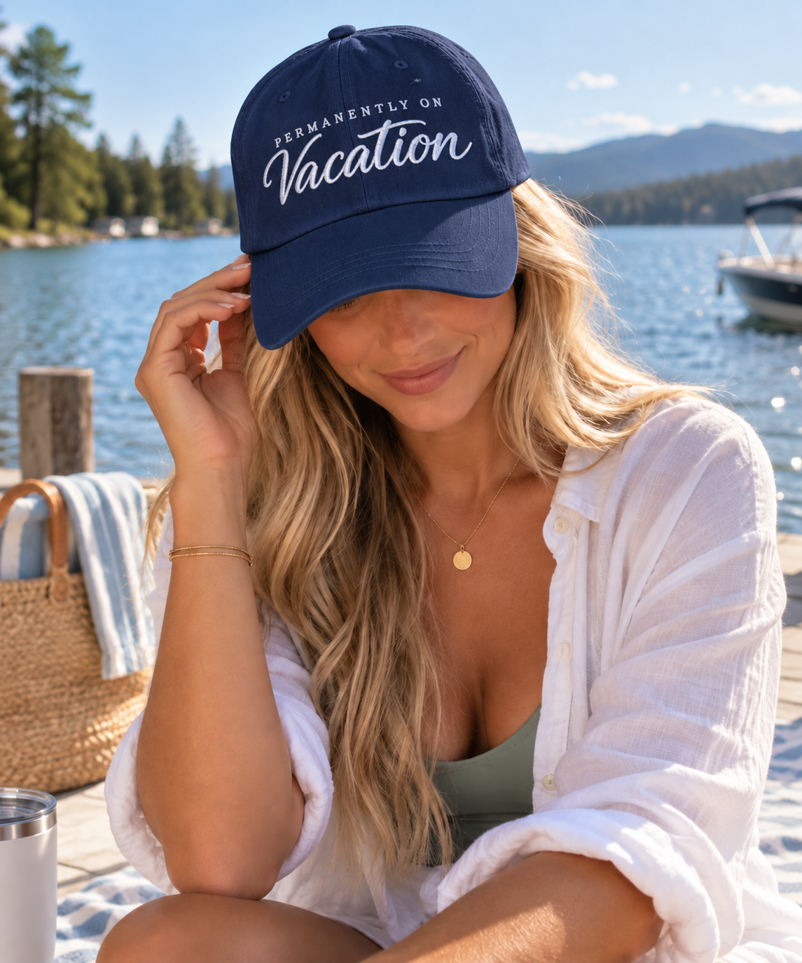 Permanently on Vacation - Palms Club Co. - Dad Hat